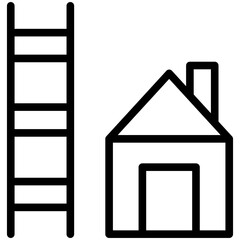 Career growth real estate success icon