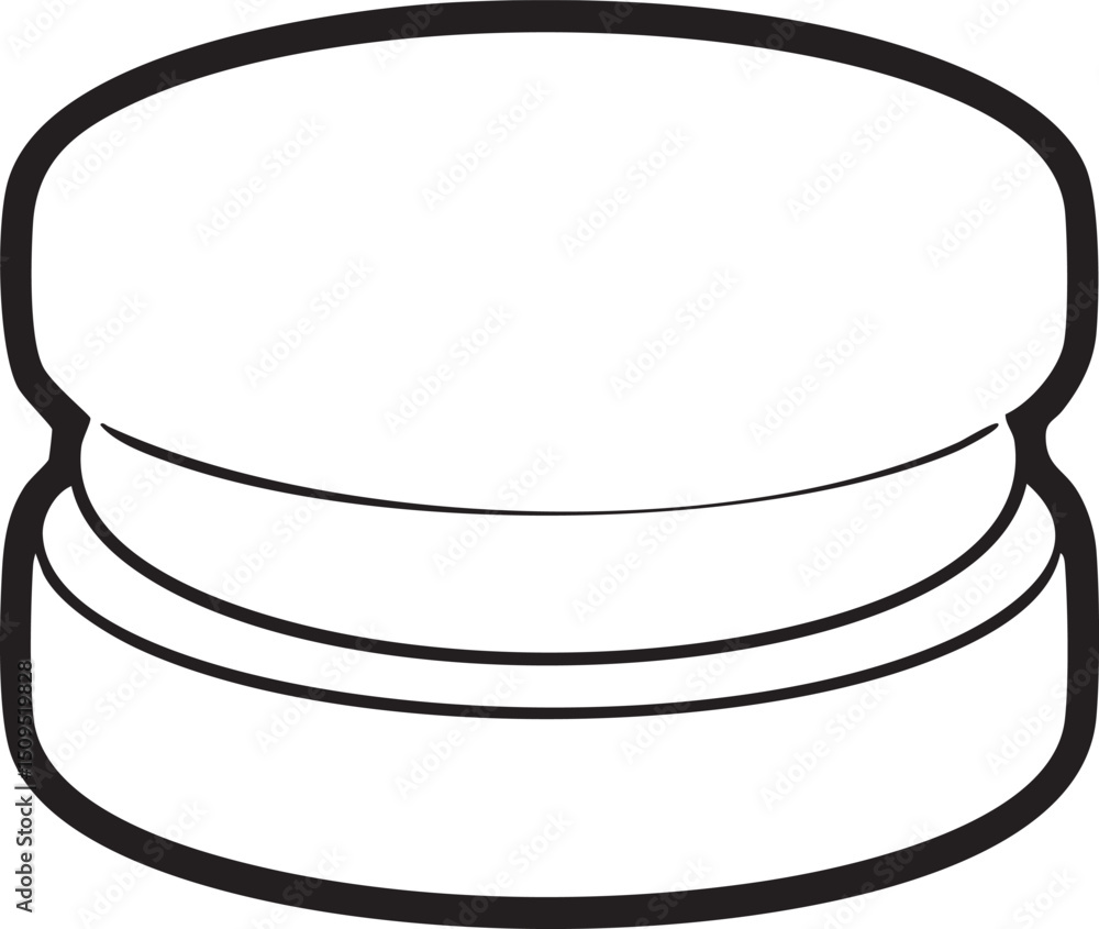 Poster simple circular of a rounded object.