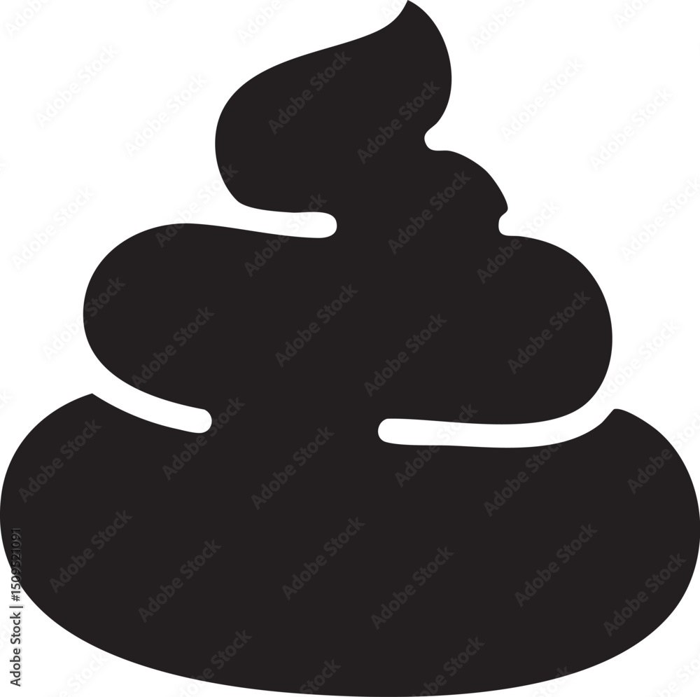 Poster rounded fluffy pile of cream forms a simple abstract shape.
