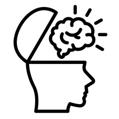 Open Mind  Icon Element For Design	