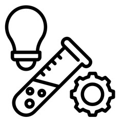 Test Tube  Icon Element For Design	