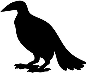 King Bird Of Paradise Silhouette Vector Shadow Illustration