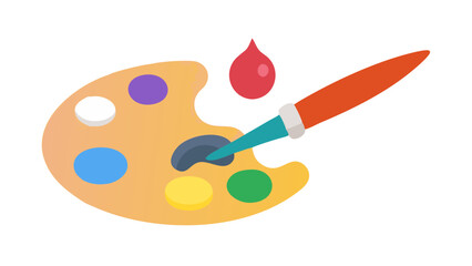 palette and brushes
