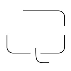 シンプルなふきだしのイラスト