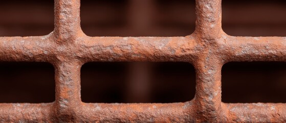Rusty Metal Grid Texture  Industrial Background  Grunge  Brown  Abstract  Oxidized
