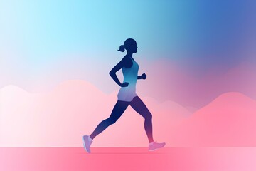 running woman silhouette