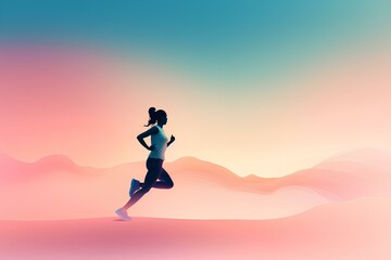 woman running on the beach