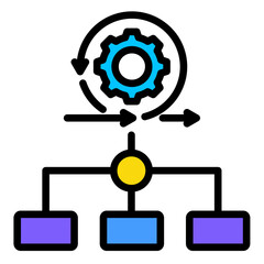 Agile Workflow  Icon Element For Design	