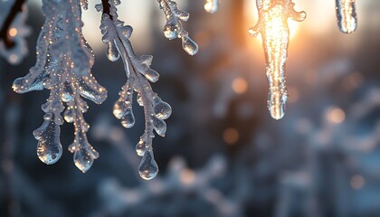 bunch of ice hanging from a tree branch