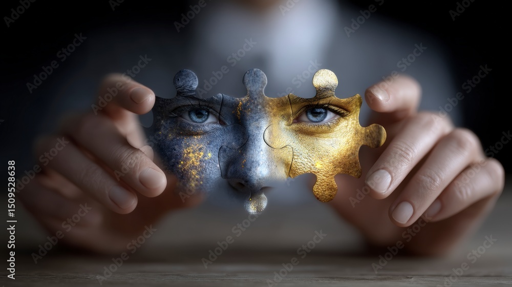 Poster diversity inclusion puzzle teamwork unity global collaboration