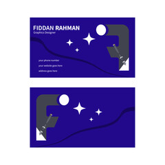 Minimal Business Card Design. Simple and Attractive Business Card Template. Clean and Creative Visiting Card Design.