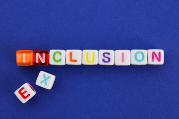 Two letters that change the meaning of a word, INCLUSION and EXCLUSION