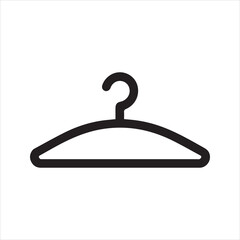 Clothes Hanger Silhouette Icon – Minimal Vector Design