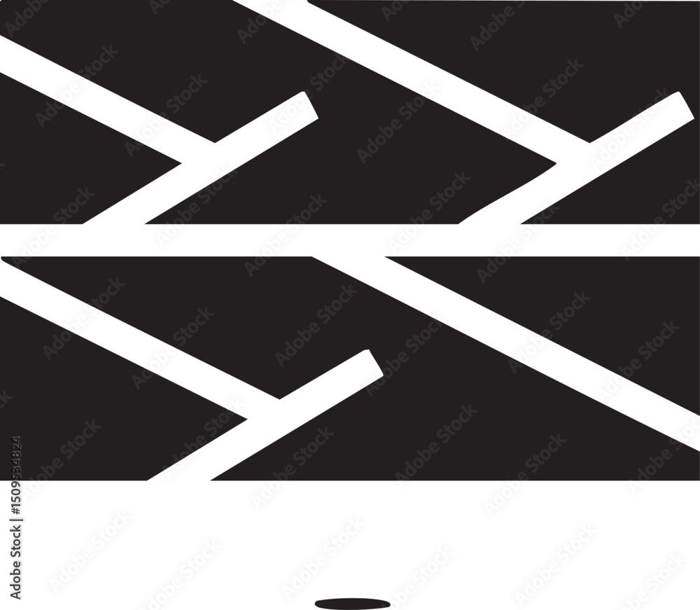 Aufkleber interlocking white lines create a complex geometric .