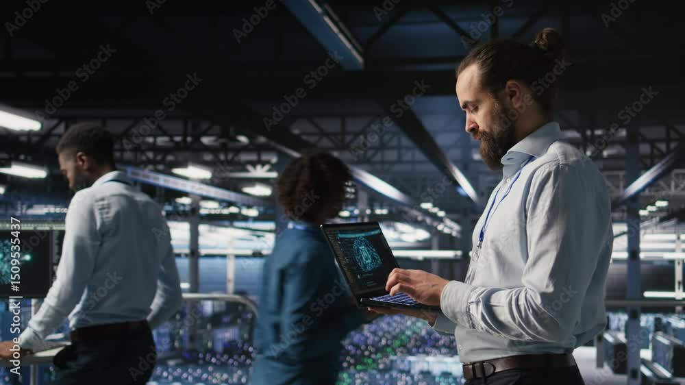 Poster server farm it expert managing storage arrays supporting machine learning training workflows. techni