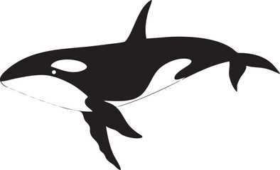 sleek orca swims gracefully through the water.