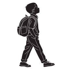 A Schoolboy in Silhouette