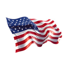 Fototapeta premium american flag isolated on white
