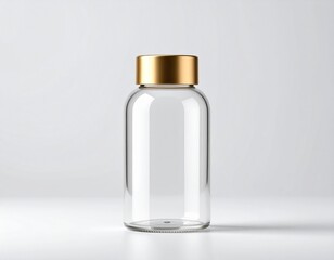 골드 뚜겅의 투명한 병 Clear bottle with gold cap