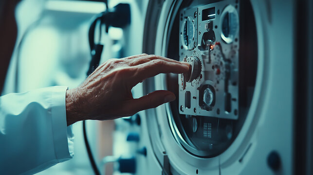 Hand Adjusting Controls on a Complex Machine Interface