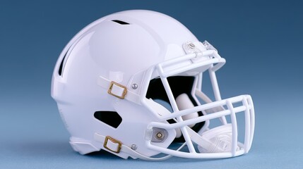 Fototapeta premium White Football Helmet American Football Equipment Sports Gear Game Day