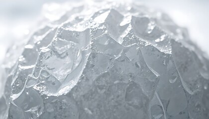 close up of ice on a rock