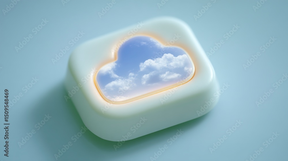 Aufkleber cloud computing concept sky image in modern key