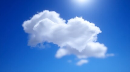 Bright Cumulus Cloud  Blue Sky  Sunny Day  Nature Background