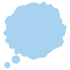 手描きの雲形吹き出しフレーム