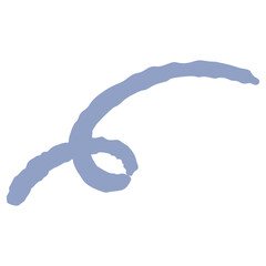 くるんとした線の手描きイラスト（回る動きイメージの記号）