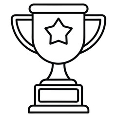 Trophy Icon Design Symbol of Victory Achievement Reward and Success Suitable for Awards Competitions and Recognition in Various Fields and Industries