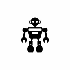 Business Automation Bot Icon Vector Silhouette Design