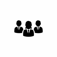C-Level Executives Icon Vector Silhouette Design