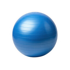 Obraz premium Blue exercise ball for fitness isolated on transparent background
