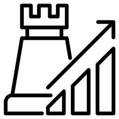 Strategy icon in vector illustration