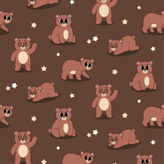 Cute Brown Bear Pattern