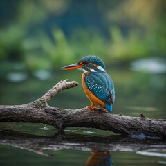 Obraz premium The great blue heron, Ardea cinerea, is a beautiful blue and green heron bird often seen in nature near water