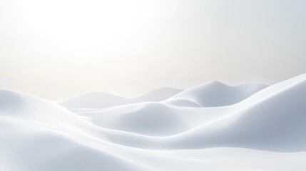 Serene Winter Landscape: A Breathtaking View of Snow-Covered Hills