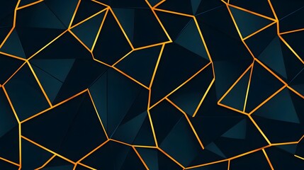 Abstract Dark Blue Gold Geometric Pattern Background
