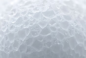 close up of a white ball of ice