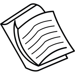 Simple Open Book Outline Icon Design for Education Library Reading or Knowledge Related Projects Available in Vector Format for Scalable Use