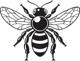 Fototapeta premium stylized black and white bee .