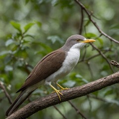 A wild black-crowned heron and a red-billed bird with a striking beak are perched on a branch in nature alongside a black-headed woodpecker