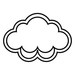 Modern cloud logo template vector icon design featuring a clean and minimalist style suitable for technology data storage and cloud computing businesses branding needs