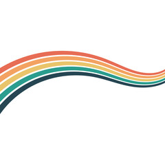 Rainbow Groovy Wave Line