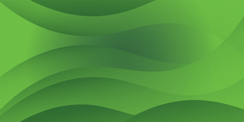 Abstract green wavy background, banner. Vector EPS 10