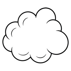 Simple outline cloud icon design featuring a minimalist style suitable for weather forecasts cloud storage or general technology related applications and user interfaces