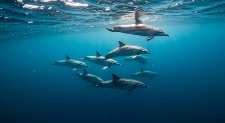 dolphins in the ocean