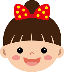 귀여운 여자 어린이 일러스트