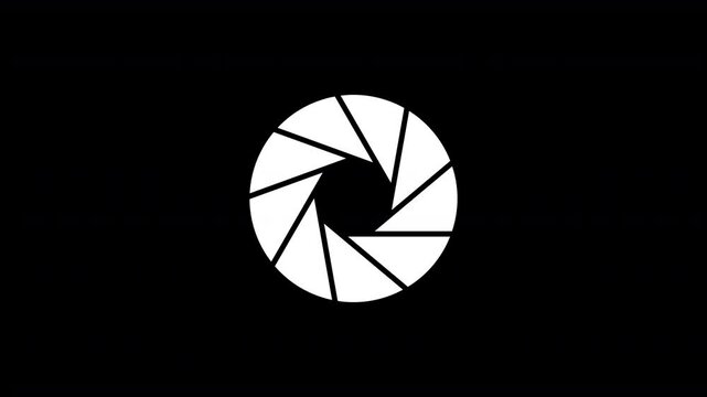 Aperture Blade Icon Animation with Alpha Channel